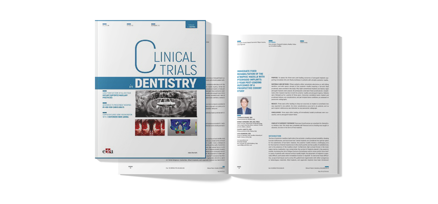 Immediate Fixed Rehabilitation Of The Atrophic Maxilla With Pterygoid Implants: 3-Year Post-Loading Outcomes Of A Prospective Cohort Study.